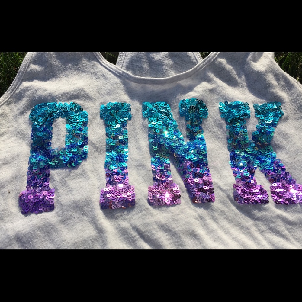 Gray Sequined Tank Top - Picture 2 of 2